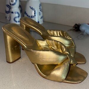 Schutz Gold Women's Heeled Sandals SO COMFORTABLE